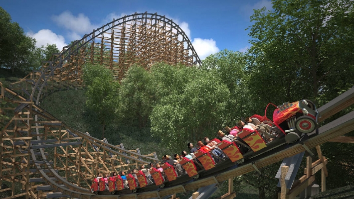 Cel mai rapid roller-coaster de lemn din lume 2